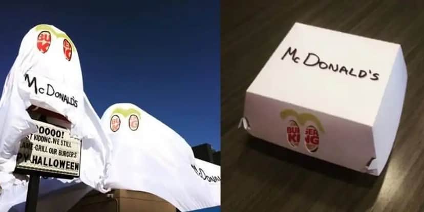 Burger King se 'fantasiou' de McDonald's no halloween (Foto: Reprodução/Twitter) Burger King se 'fantasiou' de McDonald's no halloween (Foto: Reprodução/Twitter)