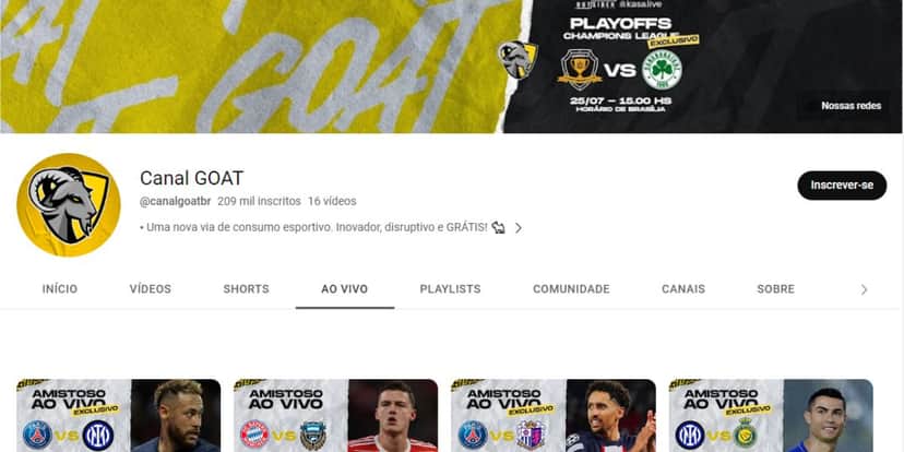 Canal Goat planeja apostar no campeonato alemão e árabe (Reprodução: Internet) Canal Goat planeja apostar no campeonato alemão e árabe (Reprodução: Internet)