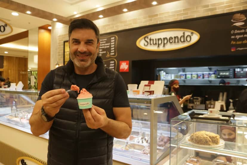 Edu Guedes é dono da Stuppendo, uma gelateria alto padrão do Brasil (Foto: Divulgação) Edu Guedes é dono da Stuppendo, uma gelateria alto padrão do Brasil (Foto: Divulgação)