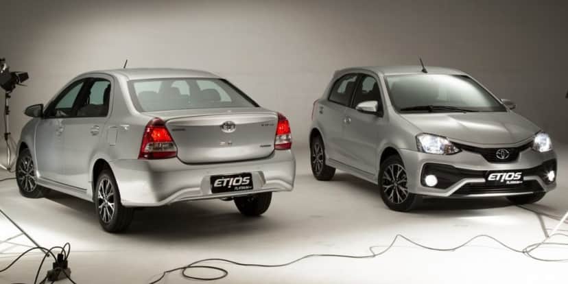 Etios hatch e Etios sedan eram os mais baratos da montadora japonesa (Foto: Divulgação/Toyota) Etios hatch e Etios sedan eram os mais baratos da montadora japonesa (Foto: Divulgação/Toyota)