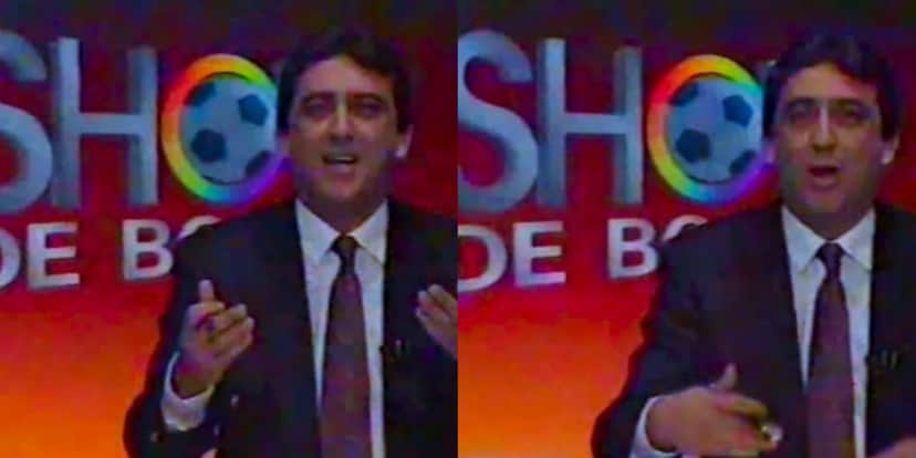 Galvão Bueno em narração na Rede OM (Foto: Reprodução/Globoplay) Galvão Bueno em narração na Rede OM (Foto: Reprodução/Globoplay)