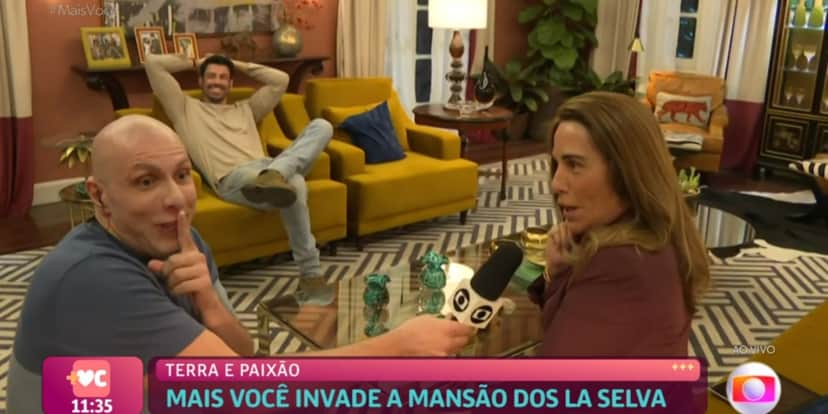Ivo Madoglio levou bronca de Gloria Pires em gravações de "Terra e Paixão" (Foto: Reprodução/TV Globo) Ivo Madoglio levou bronca de Gloria Pires em gravações de "Terra e Paixão" (Foto: Reprodução/TV Globo)