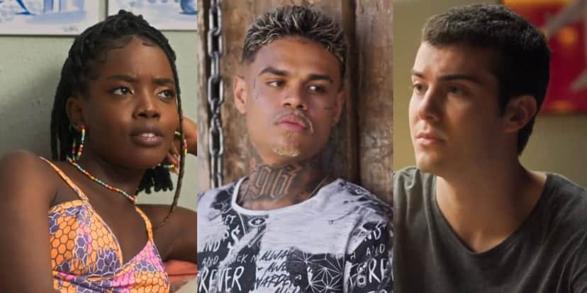 Kate (Clara Moneke), Hugo (MC Cabelinho) e Rafa (Caio Manhente) em "Vai na Fé" (Foto: Reprodução/TV Globo) Kate (Clara Moneke), Hugo (MC Cabelinho) e Rafa (Caio Manhente) em "Vai na Fé" (Foto: Reprodução/TV Globo)