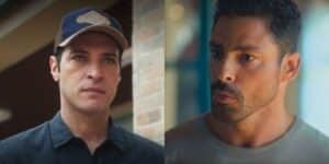 Marino e Caio em Terra e Paixão. Foto: Reprodução/ Globo Marino e Caio em Terra e Paixão. Foto: Reprodução/ Globo