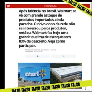 Notícia fake que aterrorizou internautas sobre o Walmart (Foto: Reprodução / Internet) Notícia fake que aterrorizou internautas sobre o Walmart (Foto: Reprodução / Internet)