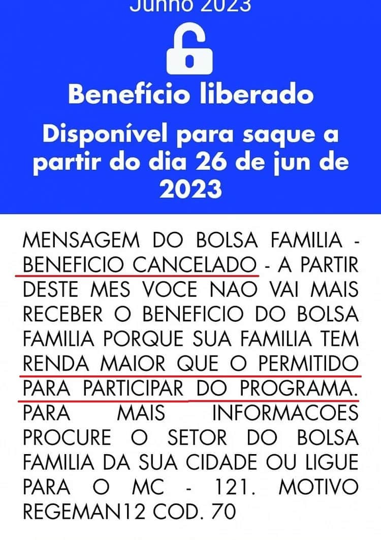 Bolsa Família cancelado no mês de junho (Foto: Ache Concurso) Bolsa Família cancelado no mês de junho (Foto: Ache Concurso)