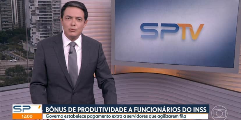 Alan Severiano deu notícia sobre a Previdência Social no "SP1" (Foto: Reprodução/TV Globo) Alan Severiano deu notícia sobre a Previdência Social no "SP1" (Foto: Reprodução/TV Globo)