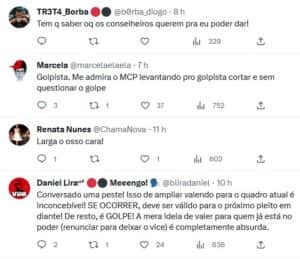 Torcedores do flamengo criticaram Landim (Foto: Reprodução / Twitter) Torcedores do flamengo criticaram Landim (Foto: Reprodução / Twitter)