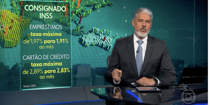 William Bonner no Jornal Nacional (Reprodução/Internet) William Bonner no Jornal Nacional (Reprodução/Internet)