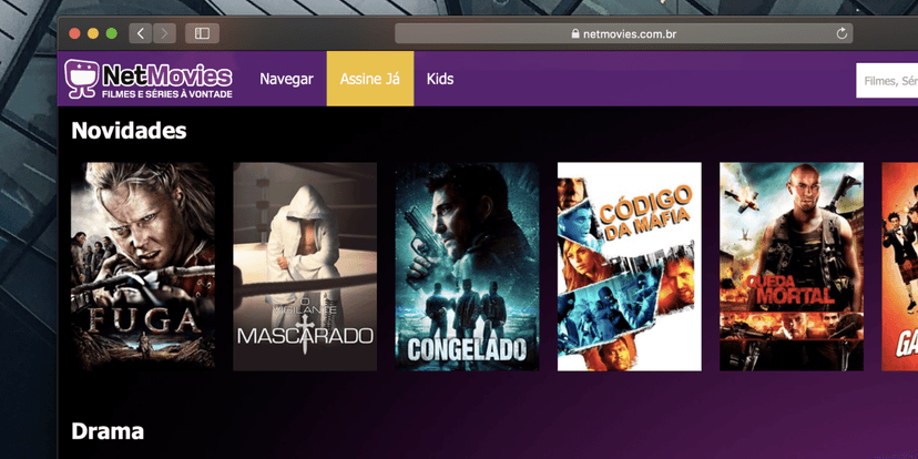 Catálogo gratuito da NetMovies (Reprodução/Internet) Catálogo gratuito da NetMovies (Reprodução/Internet)