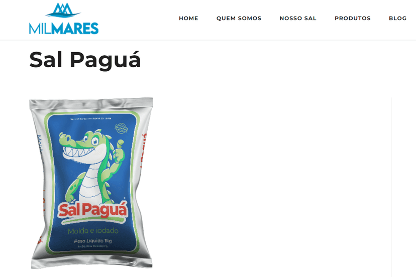 Sal Paguá só consta atualmente no site oficial da Milmares (Foto Reprodução/Milmares) Sal Paguá só consta atualmente no site oficial da Milmares (Foto Reprodução/Milmares)