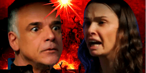 Lucinda se cansa das humilhações e manda Andrade direto pro inferno, em "Terra e Paixão", novela da Globo (Foto Reprodução/Montagem/Tv Foco) Lucinda se cansa das humilhações e manda Andrade direto pro inferno, em "Terra e Paixão", novela da Globo (Foto Reprodução/Montagem/Tv Foco)