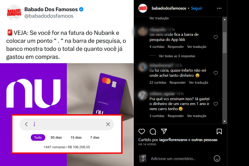 Clientes chocados com o macete secreto para saber o TOTAL de todo o período em que fizeram uso do cartão (Foto Reprodução/Internet) Clientes chocados com o macete secreto para saber o TOTAL de todo o período em que fizeram uso do cartão (Foto Reprodução/Internet)