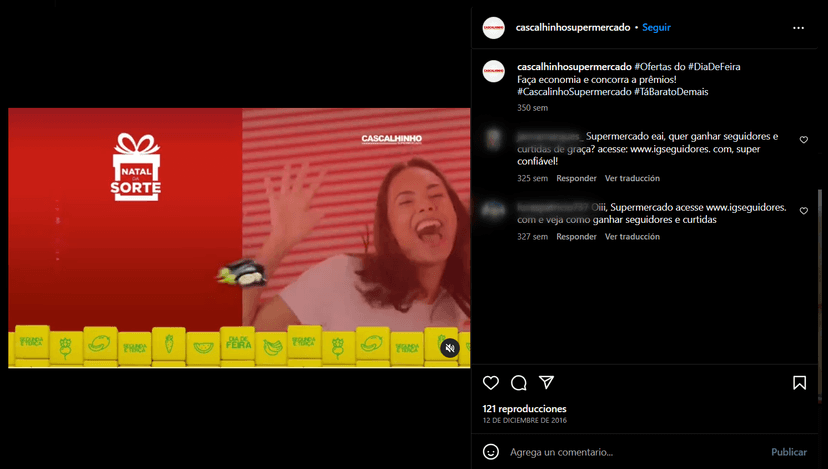 O Supermercado Cascalhinho publicou pela última vez pelas redes sociais em dezembro de 2016 (Foto Reprodução/Instagram) O Supermercado Cascalhinho publicou pela última vez pelas redes sociais em dezembro de 2016 (Foto Reprodução/Instagram)