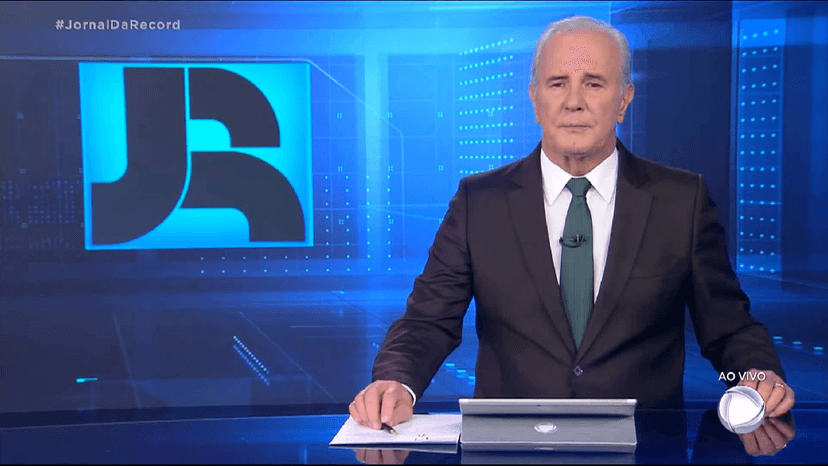 Celso Freitas no 'Jornal da Record' (Foto: Reprodução/ Internet) Celso Freitas no 'Jornal da Record' (Foto: Reprodução/ Internet)