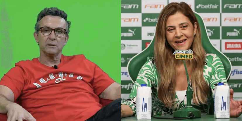 Neto senta lenha em Leila Pereira e paralisa programa na Band (Reprodução/Montagem TV Foco) Neto senta lenha em Leila Pereira e paralisa programa na Band (Reprodução/Montagem TV Foco)