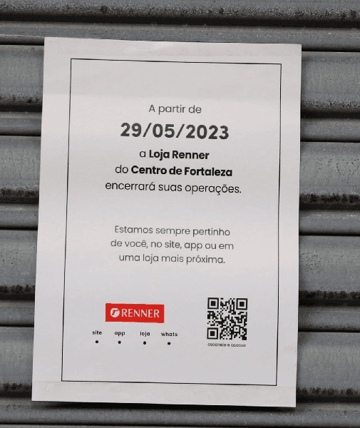 Comunicado da Renner (Foto: Reprodução/ Internet) Comunicado da Renner (Foto: Reprodução/ Internet)
