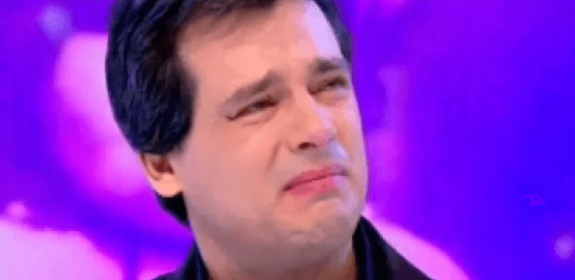 Celso Portiolli chorando (Foto: Reprodução/ Internet) Celso Portiolli chorando (Foto: Reprodução/ Internet)