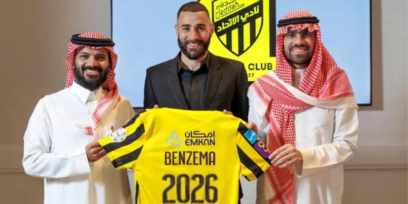 Benzema, que foi eleito o melhor do mundo, também está na liga (Reprodução: Internet) Benzema, que foi eleito o melhor do mundo, também está na liga (Reprodução: Internet)