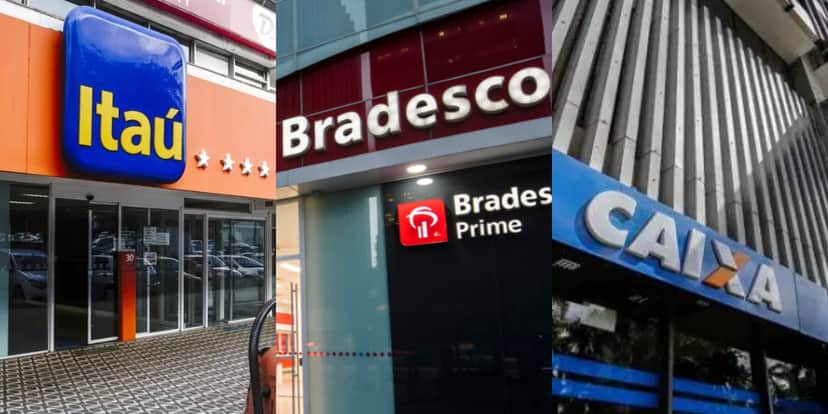 Caixa, Bradesco e Itaú (Foto: Reprodução)