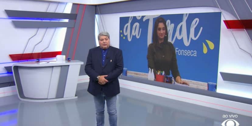 Datena e Cátia Fonseca no bate papo entre os programas (Reprodução: Band) Datena e Cátia Fonseca no bate papo entre os programas (Reprodução: Band)