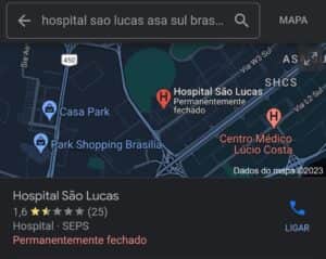 Hospital São Lucas de Brasília está permanentemente fechado (Foto: Reprodução/ Internet) Hospital São Lucas de Brasília está permanentemente fechado (Foto: Reprodução/ Internet)