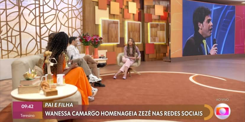 Participação de Zezé no "Encontro" (Foto: Reprodução/TV Globo) Participação de Zezé no "Encontro" (Foto: Reprodução/TV Globo)