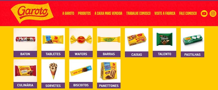 Chocolates da Garoto disponíveis no site oficial (Foto: Garoto) Chocolates da Garoto disponíveis no site oficial (Foto: Garoto)