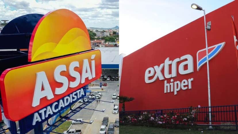 O Assaí comprou o Extra Hiper no ano de 2021 (Foto Reprodução/Montagem/Internet) O Assaí comprou o Extra Hiper no ano de 2021 (Foto Reprodução/Montagem/Internet)
