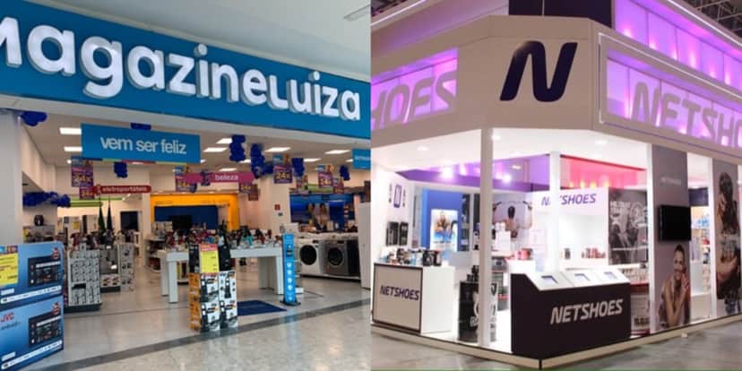 Magazine Luiza e Netshoes - Foto: Reprodução/Internet Magazine Luiza e Netshoes - Foto: Reprodução/Internet