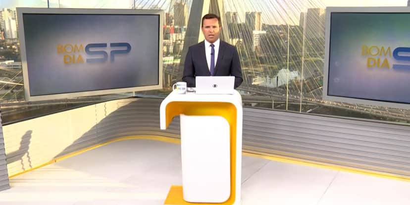 Rodrigo Bocardi no comando do Bom Dia SP (Reprodução: Globo) Rodrigo Bocardi no comando do Bom Dia SP (Reprodução: Globo)