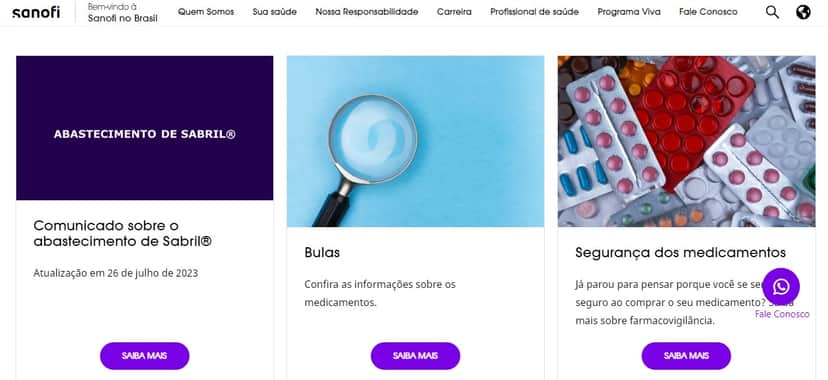 Sanofi, é uma empresa séria do ramo de medicamentos (Foto: Divulgação) Sanofi, é uma empresa séria do ramo de medicamentos (Foto: Divulgação)