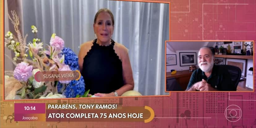 Susana Vieira mandou recado a Tony Ramos no "Encontro" (Foto: Reprodução/TV Globo) Susana Vieira mandou recado a Tony Ramos no "Encontro" (Foto: Reprodução/TV Globo)