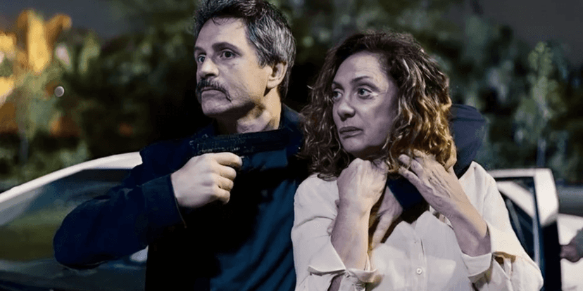 Gregório sequestra Agatha (Reprodução/globo) Gregório sequestra Agatha (Reprodução/globo)