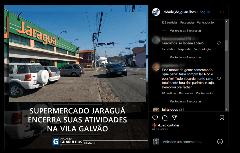 Clientes se manifestam por meio de comentários através das redes sociais (Foto Reprodução/Instagram) Clientes se manifestam por meio de comentários através das redes sociais (Foto Reprodução/Instagram)