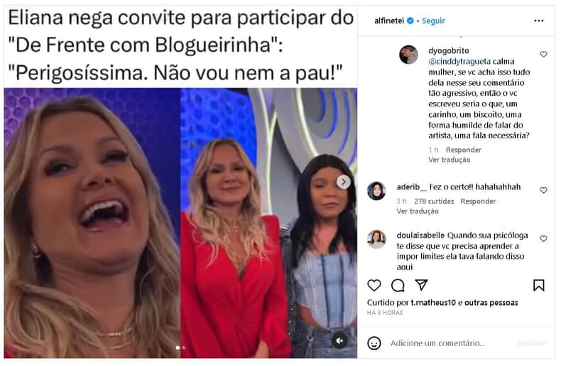 Eliana e a Blogueirinha - Foto Reprodução Instagram