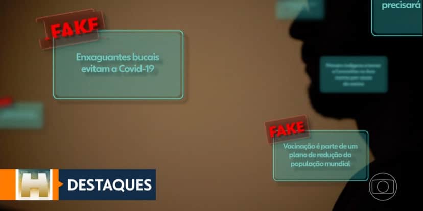 Reportagem do "Jornal Hoje" sobre fake news (Foto: Reprodução/TV Globo) Reportagem do "Jornal Hoje" sobre fake news (Foto: Reprodução/TV Globo)