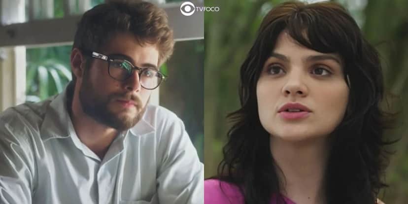 Hélio (Rafa Vitti) e Petra (Debora Ozório) em Terra e Paixão (Foto: Reprodução / Globo / Montagem TV Foco) Hélio (Rafa Vitti) e Petra (Debora Ozório) em Terra e Paixão (Foto: Reprodução / Globo / Montagem TV Foco)