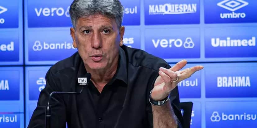 Renato Gaúcho na estrevista pós jogo - (Foto: Internet) Renato Gaúcho na estrevista pós jogo - (Foto: Internet)
