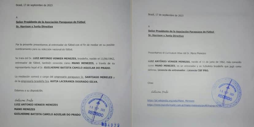 Documento oferecendo Mano ao Paraguai - (Foto: Internet) Documento oferecendo Mano ao Paraguai - (Foto: Internet)