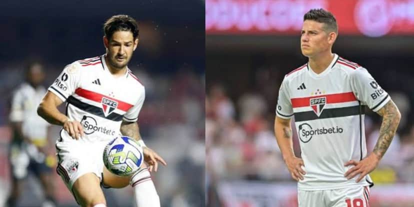 Alexandre Pato e James Rodriguez - (Foto: Internet) Alexandre Pato e James Rodriguez - (Foto: Internet)