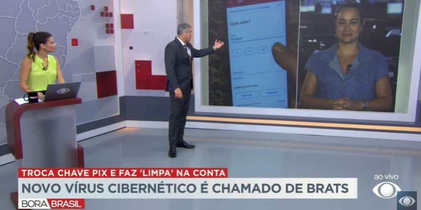 Joel Datena comentando sobre o golpe que o vírus proporciona ao Pix (Reprodução: Band) Joel Datena comentando sobre o golpe que o vírus proporciona ao Pix (Reprodução: Band)