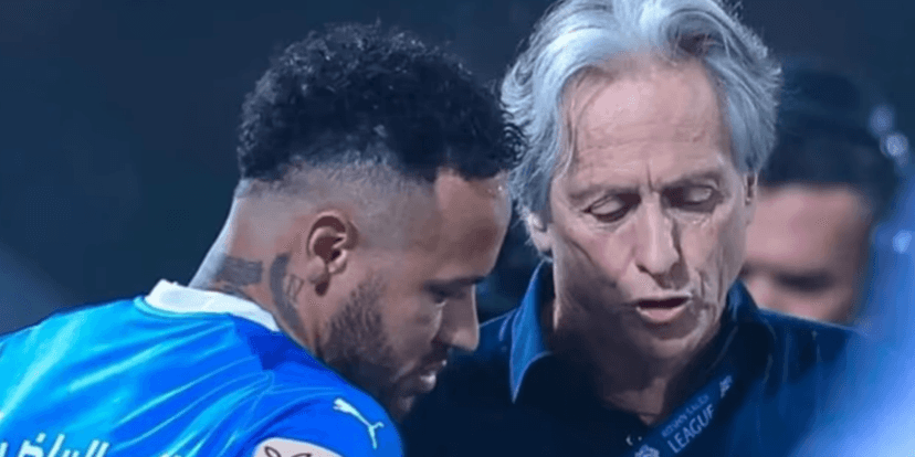 Jorge Jesus e Neymar (Foto: Divulgação / Al Hilal) Jorge Jesus e Neymar (Foto: Divulgação / Al Hilal)