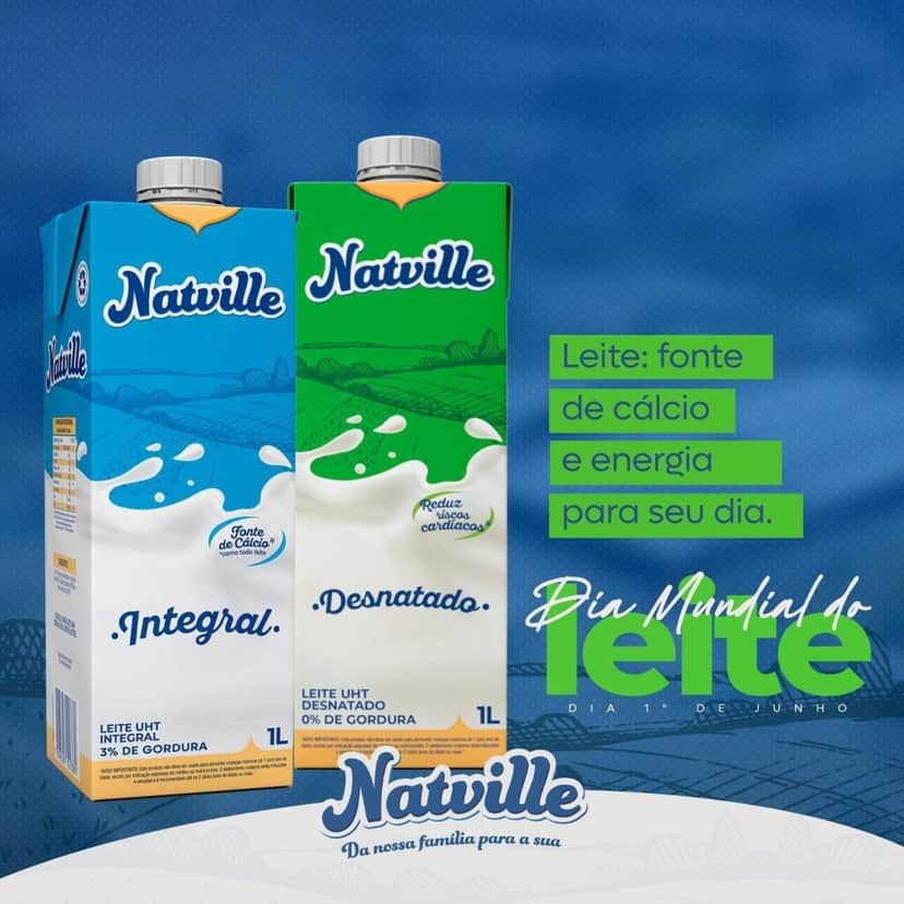Leite da marca Natville (Foto: reprodução, Site da empresa) Leite da marca Natville (Foto: reprodução, Site da empresa)