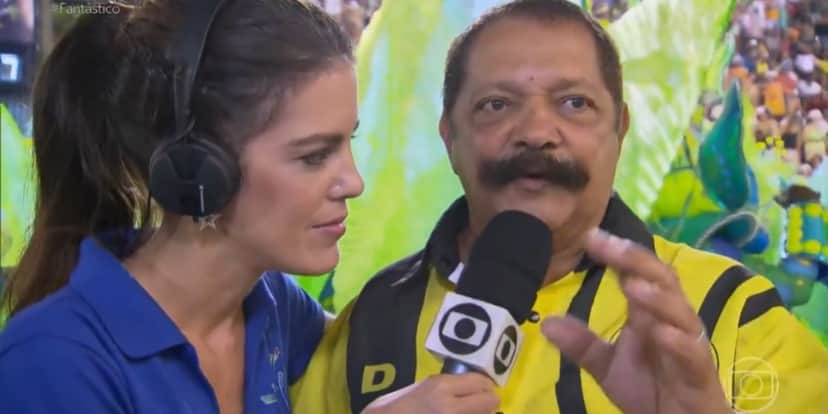 Poliana Abritta prestou homenagem a Max Lopes (Foto: Reprodução/TV Globo) Poliana Abritta prestou homenagem a Max Lopes (Foto: Reprodução/TV Globo)