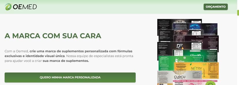 Oemed é uma empresa de marcas de suplementos (Foto: Divulgação) Oemed é uma empresa de marcas de suplementos (Foto: Divulgação)