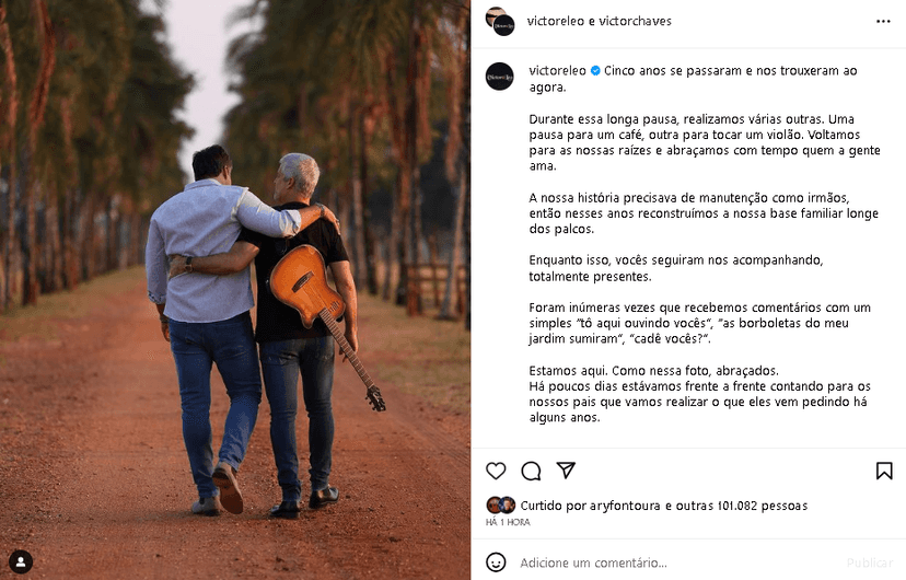 Victor e Leo confirmaram notícia bombástica (Foto: Reprodução/ Internet)