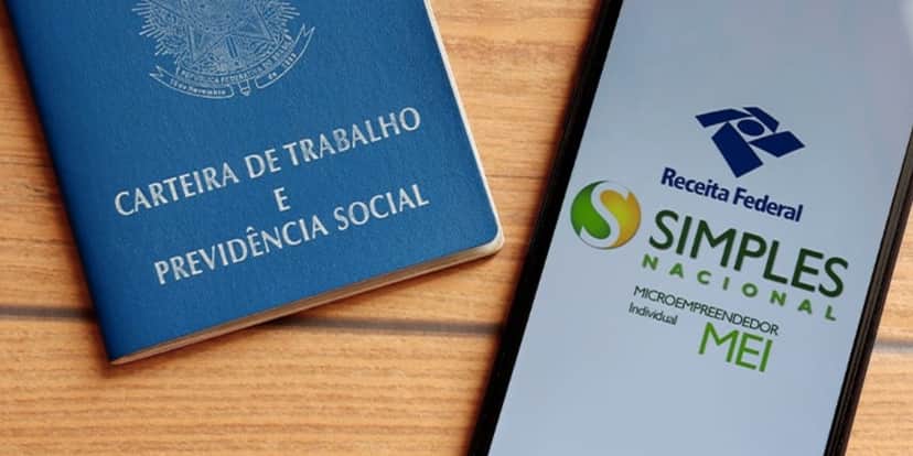 Carteira de trabalho e aplicativo MEI (Foto: Reprodução / Internet) Carteira de trabalho e aplicativo MEI (Foto: Reprodução / Internet)