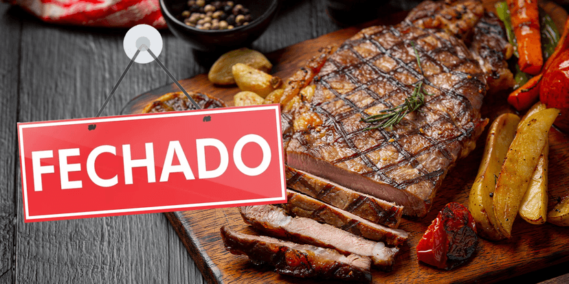 Churrascaria tradicional é fechada (Foto: Reprodução, Montagem, TV Foco) Churrascaria tradicional é fechada (Foto: Reprodução, Montagem, TV Foco)