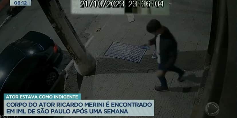 Ricardo Merini saindo de casa (Foto: Reprodução / Balanço Geral da Record) Ricardo Merini saindo de casa (Foto: Reprodução / Balanço Geral da Record)